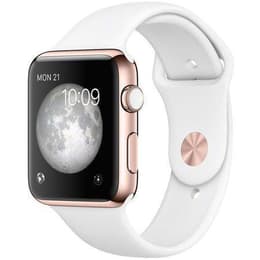 Apple Watch (Series 3) 2017 38 - Aluminium Roséguld - Sport-loop Vit