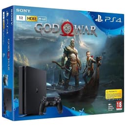 PlayStation 4 Slim 1000GB - Svart + God of War
