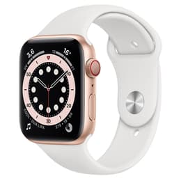 Apple Watch (Series 5) GPS + Mobilnät 40 - Aluminium Guld - Sport-loop Vit