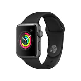 Apple Watch (Series 3) GPS 38 - Aluminium Grå utrymme - Sportband Svart