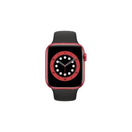 Apple Watch (Series 6) GPS 44 - Aluminium Röd - Sport loop Svart