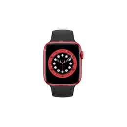 Apple Watch (Series 6) 2020 GPS 44 - Aluminium Röd - Sport loop Svart