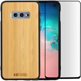 Skal Galaxy S10e och skyddsskärm - Trä - Brun
