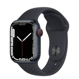 Apple Watch (Series 7) GPS + Mobilnät 45 - Aluminium Svart - Sportband Svart
