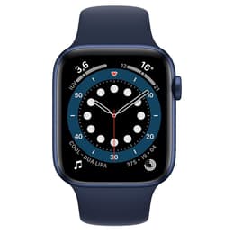 Apple Watch (Series 6) GPS + Mobilnät 44 - Aluminium Blå - Sportband Blå