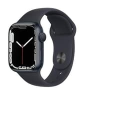 Apple Watch (Series 7) GPS 45 - Aluminium Blå - Sportband Svart