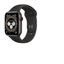 Apple Watch (Series 6) GPS + Mobilnät 44 - Titan Svart - Sportband Svart