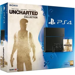 PlayStation 4 500GB - Svart + Uncharted: The Nathan Drake Collection