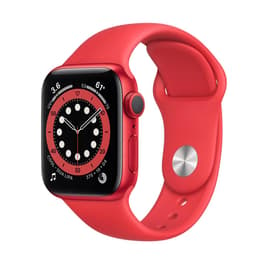 Apple Watch (Series 6) GPS + Mobilnät 40 - Aluminium Röd - Sport-loop Röd