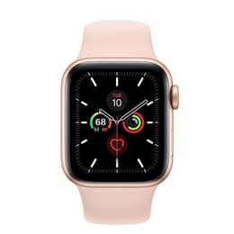 Apple Watch (Series 5) GPS + Mobilnät 44 - Aluminium Guld - Sportband Rosa