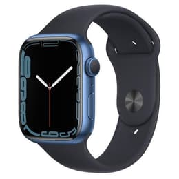 Apple Watch (Series 7) GPS 45 - Aluminium Blå - Sportband Blå