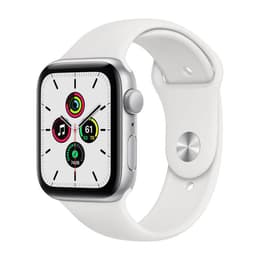 Apple Watch (Series 4) GPS + Mobilnät 40 - Aluminium Silver - Sportband Vit