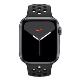 Apple Watch Series 5 (2019) GPS 44 mm - Aluminium Grå utrymme - Nike Sport band Svart