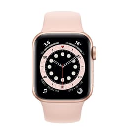Apple Watch (Series 6) 2020 GPS 40 - Rostfritt stål Guld - Sportband Rosa