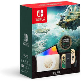 Switch OLED 64GB - Guld - Begränsad upplaga The Legend Of Zelda Tears Of The Kingdom + The Legend Of Zelda Tears Of The Kingdom