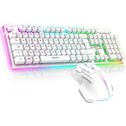 Spirit Of Gamer Keyboard AZERTY Fransk Wireless Bakgrundsbelyst tangentbord Ultimate 600 combo