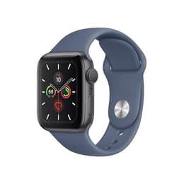 Apple Watch (Series 5) 2019 GPS 44 - Aluminium Grå utrymme - Sportband Blå