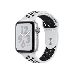 Apple Watch Series 4 (2018) GPS 44 mm - Aluminium Silver - Nike Sport band Vit/Svart