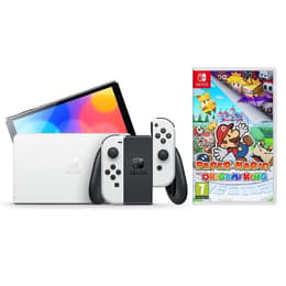 Switch OLED 64GB - Grå + Paper Mario Origami King