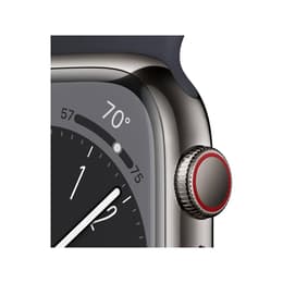 Apple Watch Series 8 (2022) GPS + Mobilnät 41 mm - Rostfritt stål Grafit