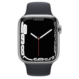 Apple Watch Series 7 (2021) GPS + Mobilnät 45 mm - Rostfritt stål Silver