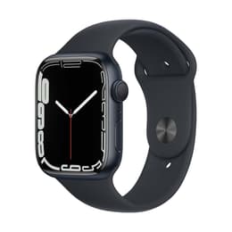 Apple Watch (Series 7) 2021 GPS 45 - Aluminium Space black - Sportband Svart
