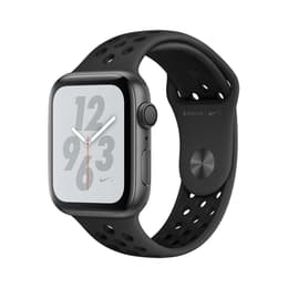Apple Watch (Series 4) 2018 GPS 44 - Aluminium Grå utrymme - Sport Nike Svart