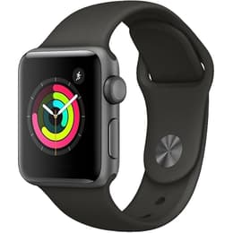 Apple Watch Series 3 (2017) GPS 42 mm - Aluminium Grå utrymme - Sportband Grå