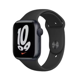 Apple Watch (Series 7) 2021 GPS + Mobilnät 45 - Aluminium Svart - Sportband Svart