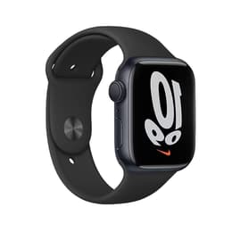 Apple Watch (Series 7) 2021 GPS + Mobilnät 45 - Aluminium Svart - Sportband Svart