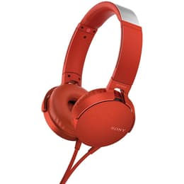 Sony MDR-XB550 kabelansluten Hörlurar - Röd