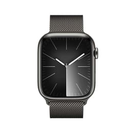 Apple Watch Series 9 (2023) GPS + Mobilnät 45 mm - Rostfritt stål Grafit - Milanese loop Svart