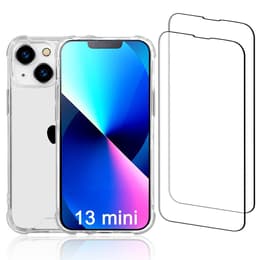 Skal iPhone 13 mini och 2 st skärmskydd - Återvunnen plast - Genomskinlig