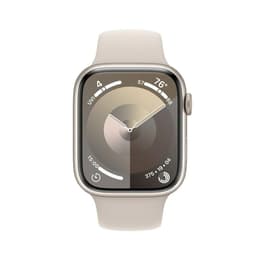 Apple Watch Series 9 (2023) GPS + Mobilnät 45 mm - Aluminium Stjärnglans - Sportband Stjärnglans