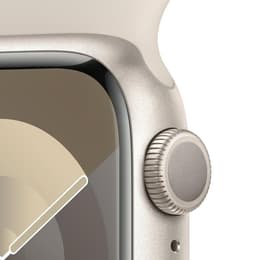 Apple Watch Series 9 (2023) GPS + Mobilnät 45 mm - Aluminium Stjärnglans - Sportband Stjärnglans