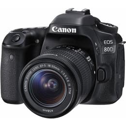 Reflex EOS 80D - Svart + Canon Canon 18-55mm f/3.5-5.6 IS STM f/3.5-5.6