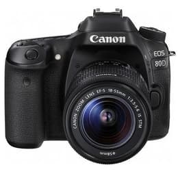 Reflex EOS 80D - Svart + Canon Canon EF-S 18-55mm f/3.5-5.6 IS STM f/3.5-5.6