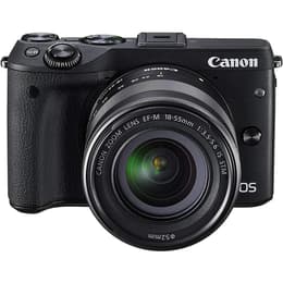 EOS M3 - Svart + Canon Zoom Lens EF-M 18-55mm f/3.5-5.6 IS STM f/3.5-5.6