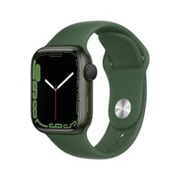 Apple Watch (Series 7) 2021 GPS 41 - Aluminium Grön - Sportband Grön