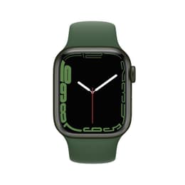 Apple Watch (Series 7) 2021 GPS 41 - Aluminium Grön - Sportband Grön