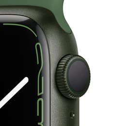 Apple Watch (Series 7) 2021 GPS 41 - Aluminium Grön - Sportband Grön