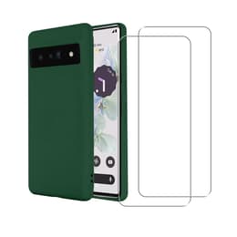 Skal Google Pixel 7 och 2 st skärmskydd - Silikon - Grön