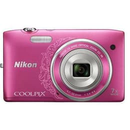 Kompakt Coolpix S3500 - Rosa + Nikon Nikon Nikkor 7x Wide Optical Zoom ED VR 26-182 mm f/3.4-6.4 f/3.4-6.4