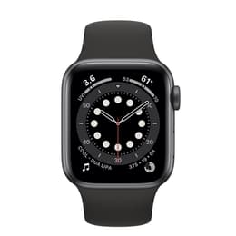Apple Watch Series 6 (2020) GPS + Mobilnät 40 mm - Aluminium Grå utrymme - Sportband Svart