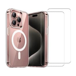 Skal iPhone 16 Pro och 2 st skärmskydd - TPU - Genomskinlig