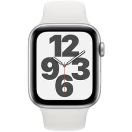 Apple Watch (Series SE) 2020 GPS + Mobilnät 44 - Aluminium Silver - Sportband Vit