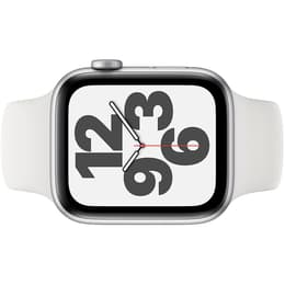 Apple Watch Series SE 1 (2020) GPS + Mobilnät 44 mm - Aluminium Silver - Sportband Vit