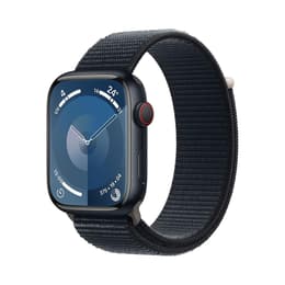 Apple Watch () 2023 GPS + Mobilnät 45 - Aluminium Midnatt - Sport loop Blå