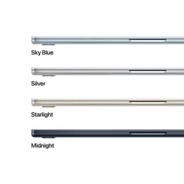 MacBook Air 15" (2025) - Apple M4 med 10-kärnig CPU och 10-kärnig grafikprocessor - 16GB RAM - SSD 256GB - Standardskärm - QWERTY - Engelsk