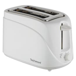 Brödrost Grille Pain 2 avec Fentes, Techwood TGP-202 - Coloris Blanc slitsar - Vit